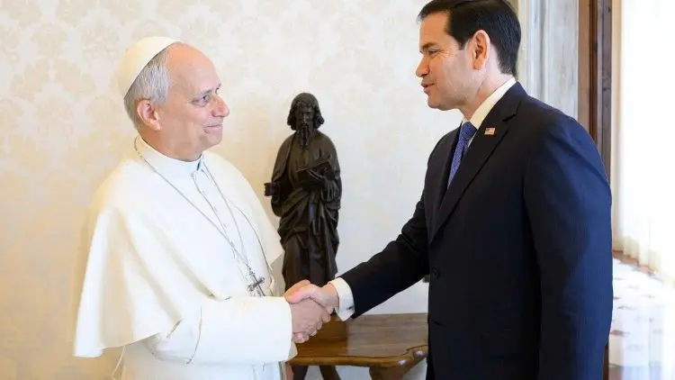 León XIV y Marco Rubio León XIV y Marco Rubio